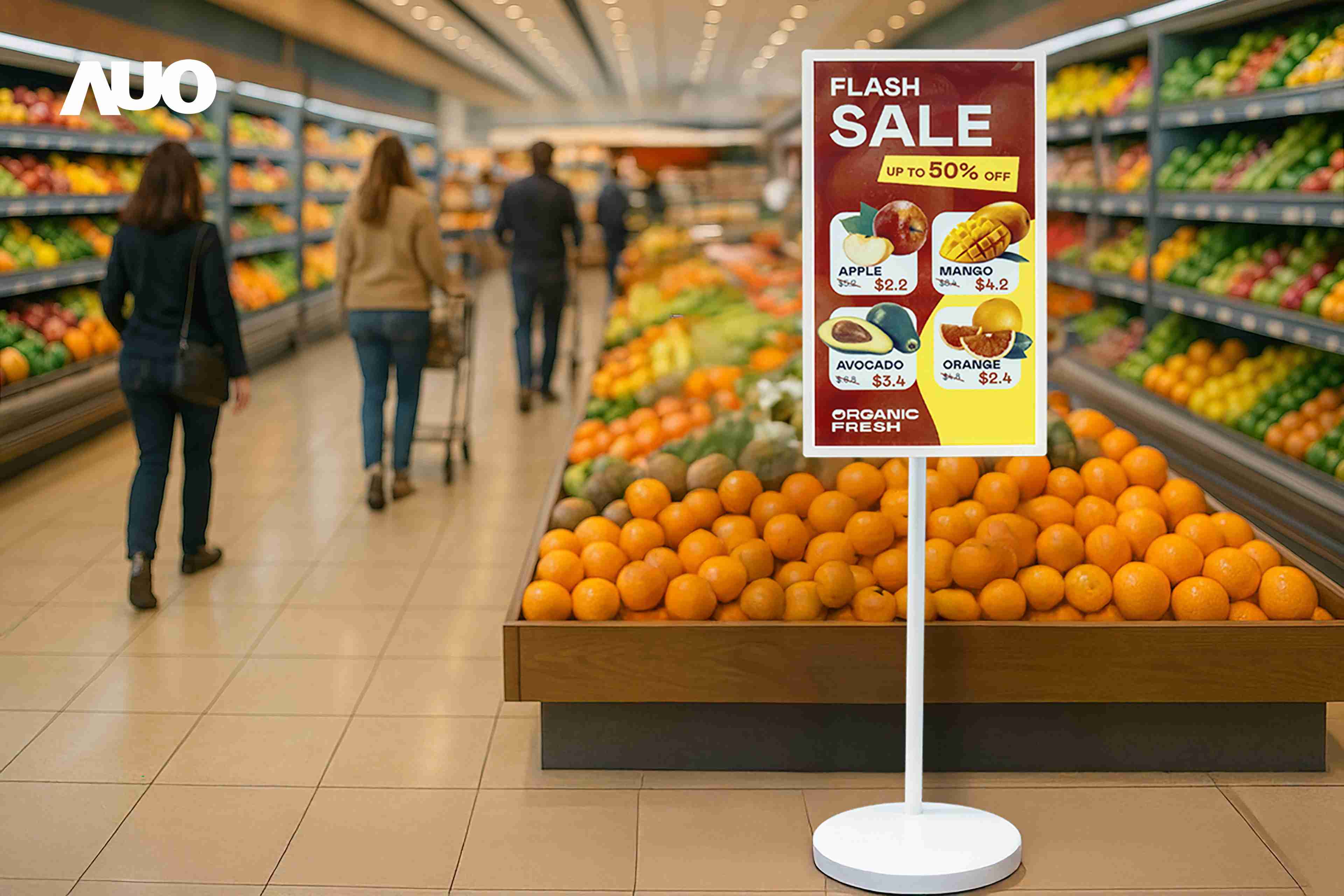 达擎首亮相低功耗、、、、全彩的〝aecoPost电子纸解决方案〞，，，仅在更新画面时需要微量的电力驱动，，，无需布建电线的便捷设计，，使其可灵活应用、、随意置放，，，并可透过云端或行动装置app，，轻松管理及排程广告内容，，晋升店头营销利器。。。。